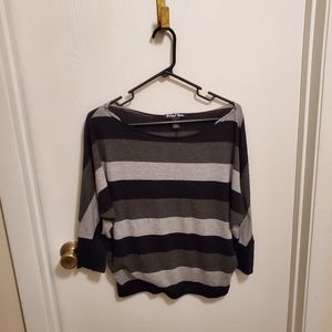 Black & Grey striped top